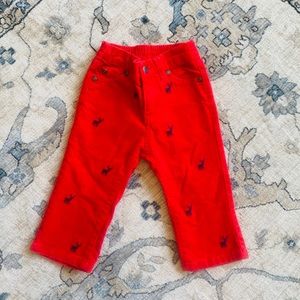 3/$24 Janie and jack Reindeer Pant